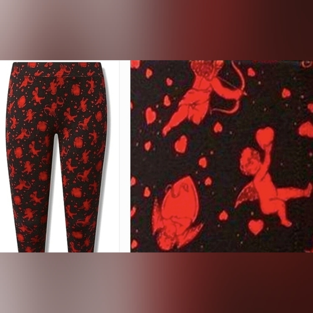 ❤️NWT VALENTINES DAY TORRID POCKETS LEGGING - CUPID PRINT - HIGH RISE PLUS SIZE
